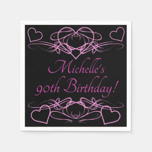 Woman's 90th Birthday Napkin