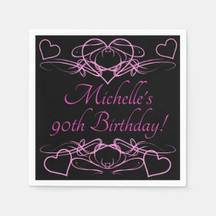 Woman's 90th Birthday Napkin