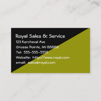 Woman's Black and Green Business Card