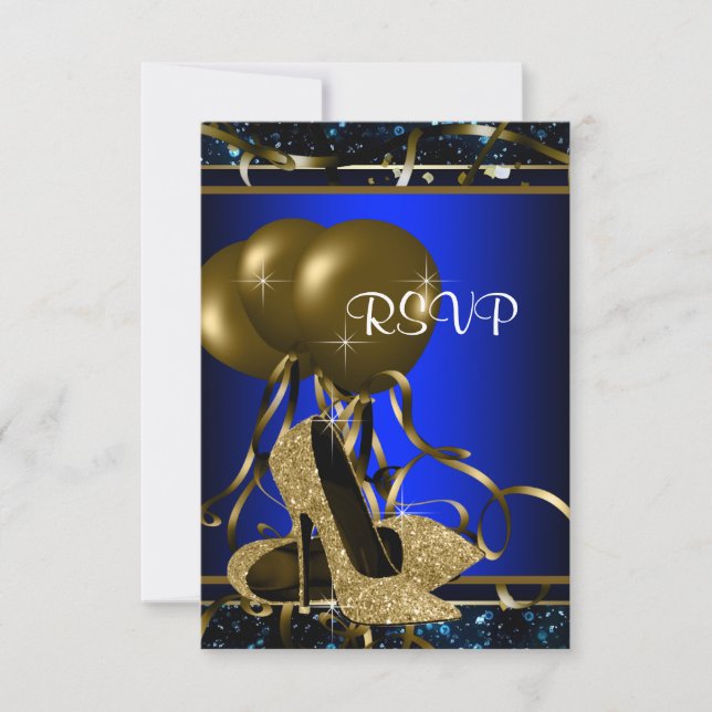 Womans Blue and Gold High Heel RSVP (Front)