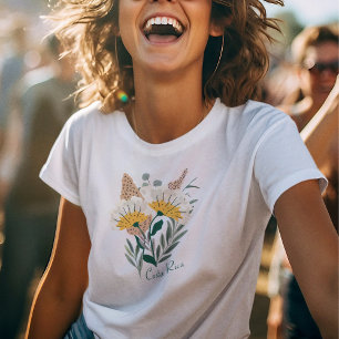 Woman's Botanical Costa Rica Souvenir T-Shirt