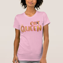 Woman's Cat Queen with Metallic Gold Crown