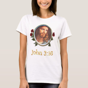 Womans Christian t-shirts John 3:16
