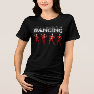 Womans Christmas Trump Dancing T-shirt Tri-Blend Shirt