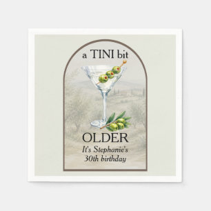 Woman's Classic Mar Tini Bit Older 30th Birthday Napkin