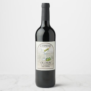 Woman's Classic Mar Tini Bit Older 30th Birthday Wine Label