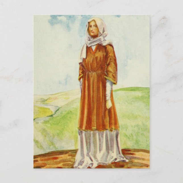 Woman's Costume Of The Time Of William I Postcard (Front)