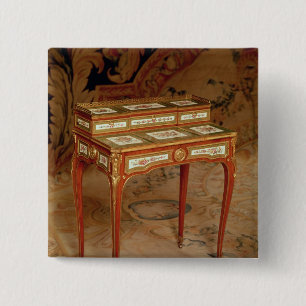 Woman's desk with panels of Sevres porcelain 15 Cm Square Badge