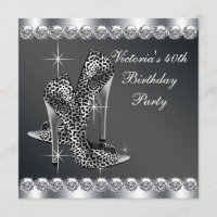 Womans Elegant Black Birthday Party