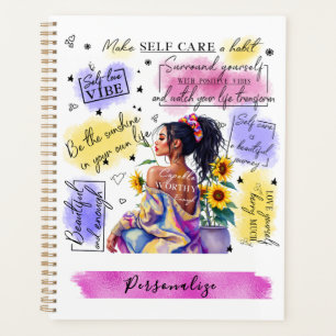 Woman's Empowerment Self-Care Positive Affirmation Planner