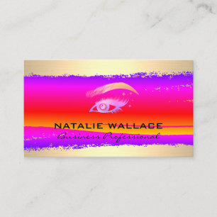 Womans Eye Logo Gold Brushed Business Card