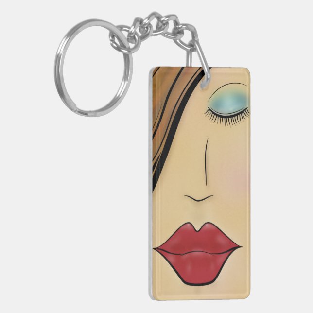 Woman's Face Key Ring (Front Left)