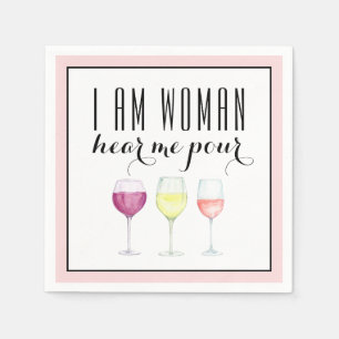 Woman's Funny Wine Quote Napkin
