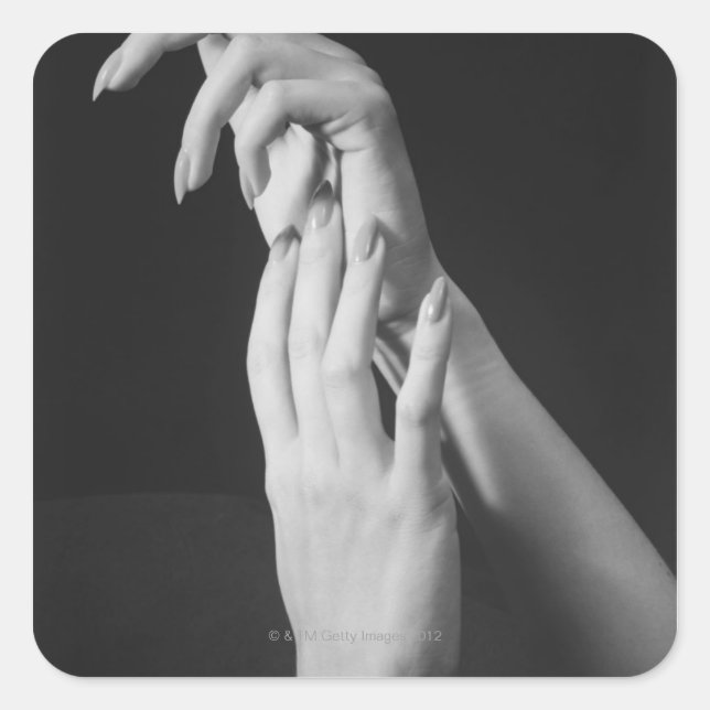 Womans Hands Square Sticker (Front)