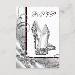 Womans High Heel Shoe Birthday Party RSVP Card