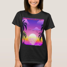 woman's lazy day sunset T shirt