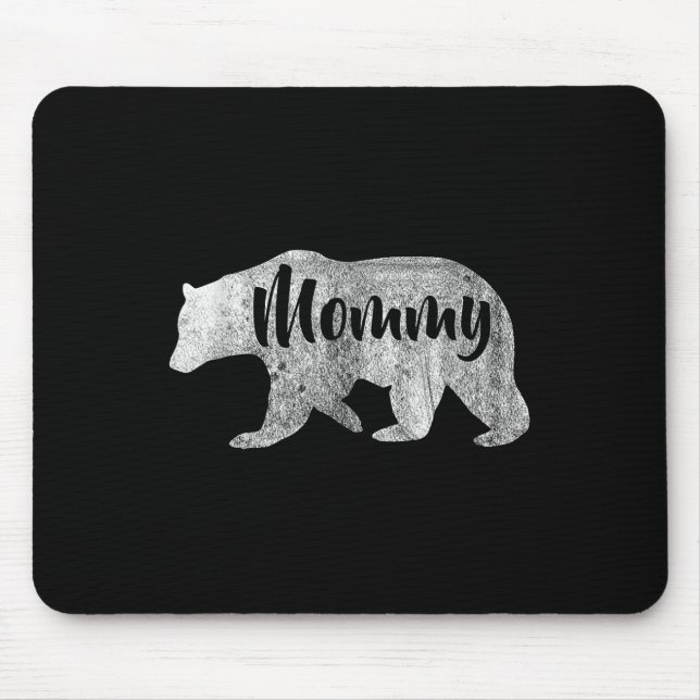 Womans Mummy Bear Awesome Camping  Mouse Pad (Front)