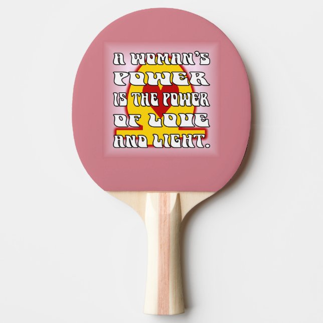 Woman's Power Ping Pong Paddle (Front)