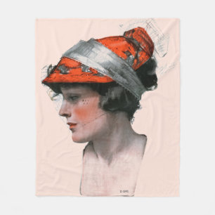 Woman's Profile Fleece Blanket