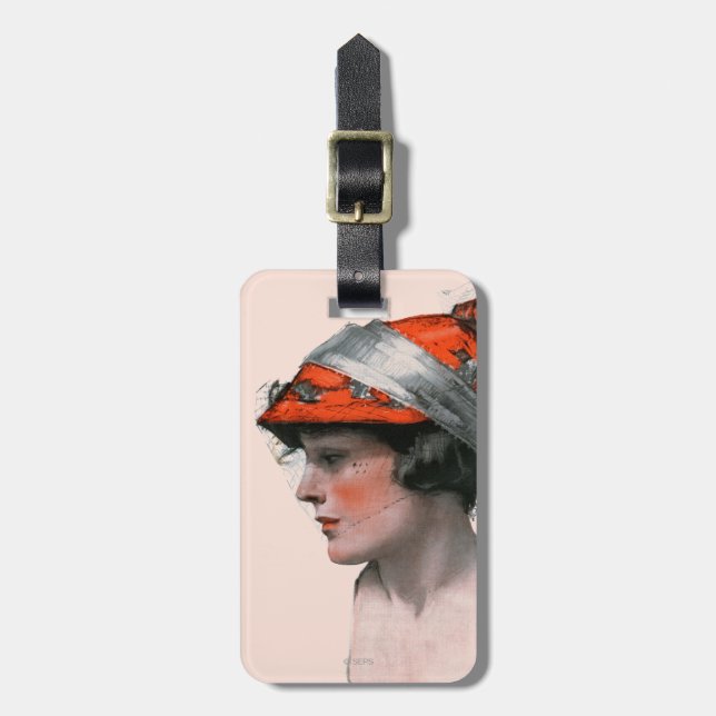 Woman's Profile Luggage Tag (Front Vertical)