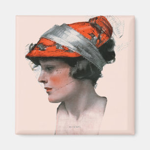 Woman's Profile Magnet