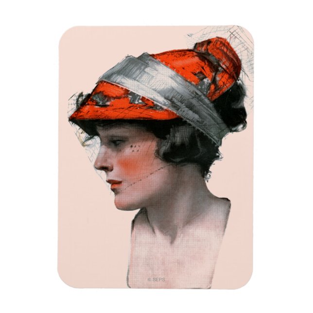 Woman's Profile Magnet (Vertical)