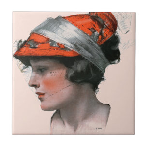 Woman's Profile Tile