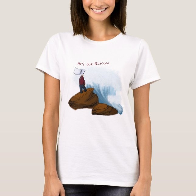 Woman's Rescuer Stylised T T-Shirt (Front)