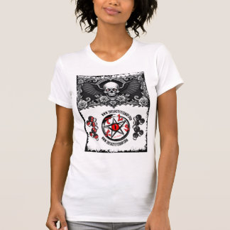 Woman's Skull and Roses Design T-Shirt