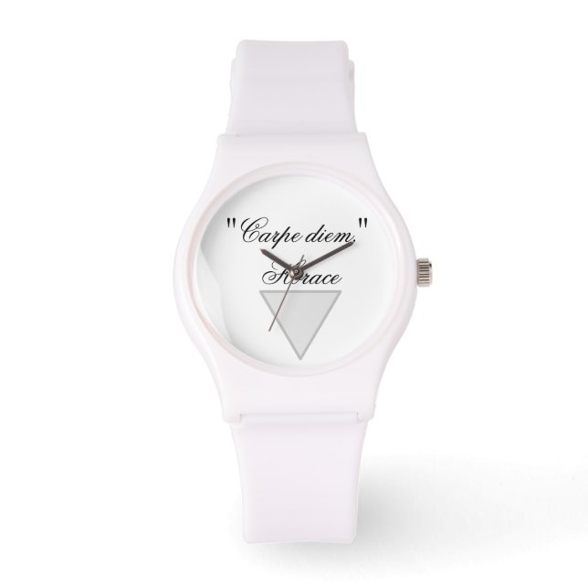 Woman's Sporty White Silicon Watch (Front)