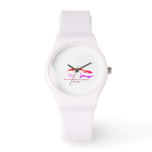 Woman's Sporty White Silicon Watch