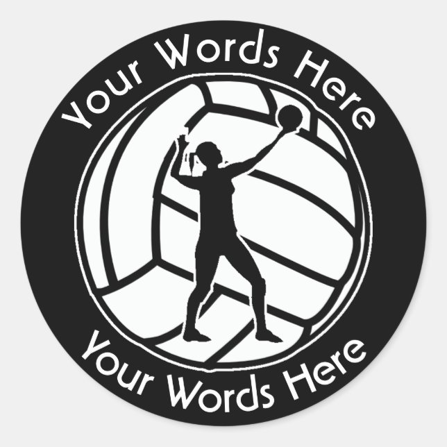Woman's Volleyball Custom Sticker (Front)