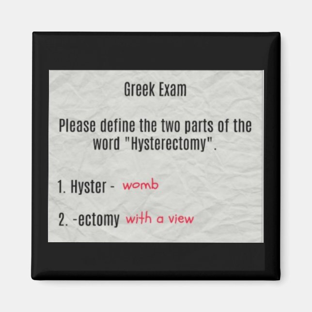 Womb With A View Hysterectomy Magnet (Front)