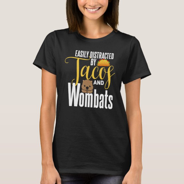 Womba Funny Taco Lover Cute Tacos Wombat Lover T-Shirt (Front)