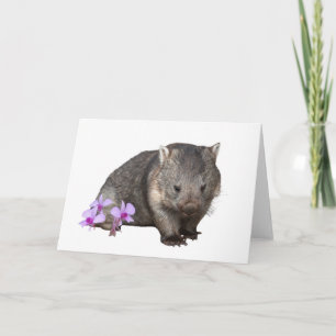 Wombat and Cooktown Orchid Card
