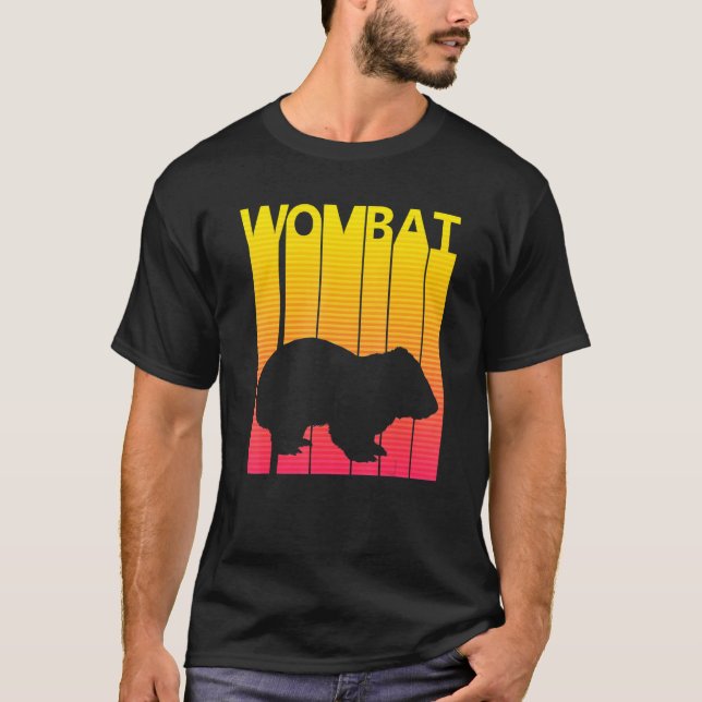 Wombat Animal Retro Costume T-Shirt (Front)