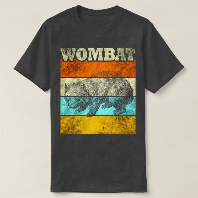Wombat Australian Animal T-Shirt (Design Front)