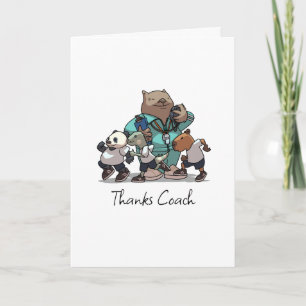 Wombat Cartoon Thank You Coach PE Teacher Artwork Card
