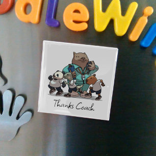 Wombat Cartoon Thank You Coach PE Teacher Artwork Magnet