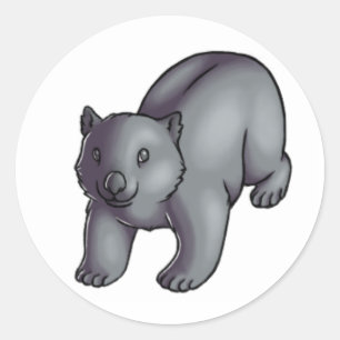 Wombat Classic Round Sticker