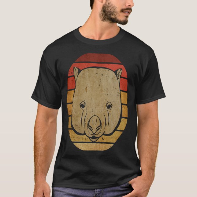 Wombat Cute Wildlife Animal Artsy Wombat T-Shirt (Front)
