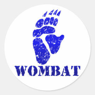 Wombat Footprint III Classic Round Sticker