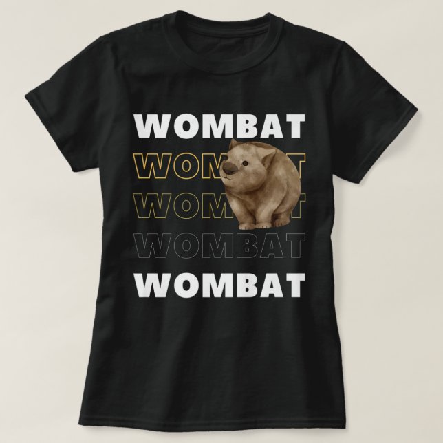 Wombat Funny Animal Zoo Australia gifts T-Shirt (Design Front)