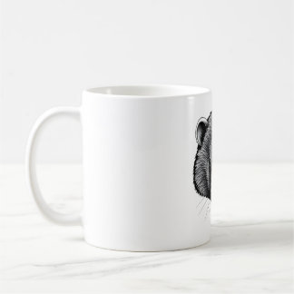 Wombat Lover T-Shirt - Black and White Realistic D Coffee Mug