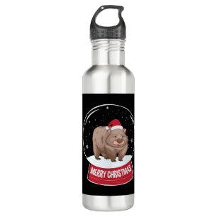 Wombat Merry Christmas Snowball 710 Ml Water Bottle