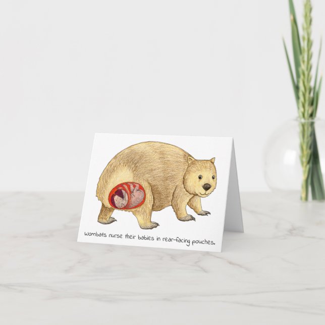 Wombat Mother's Day Card (Front)
