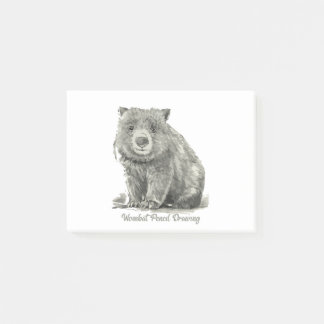 Wombat Pencil Drawing Post-it Notes