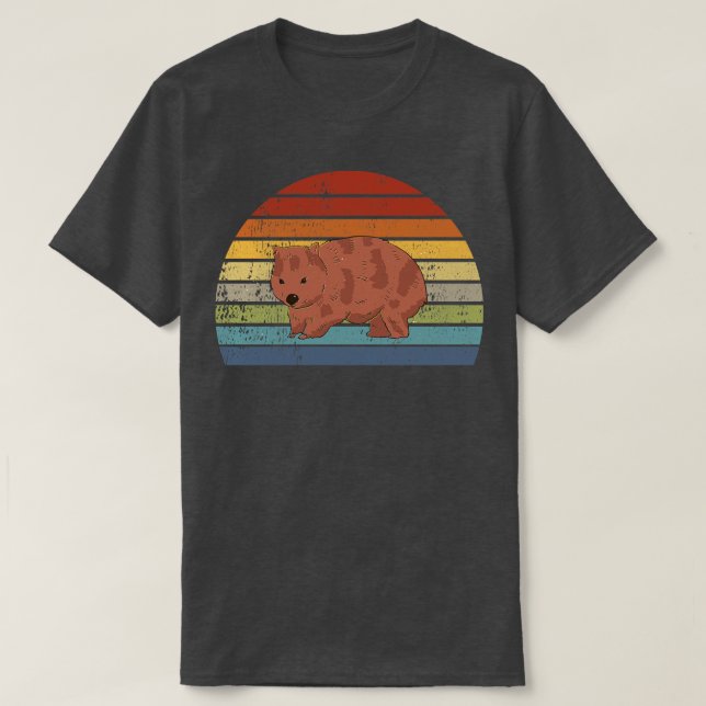 Wombat Retro Vintage T-Shirt (Design Front)