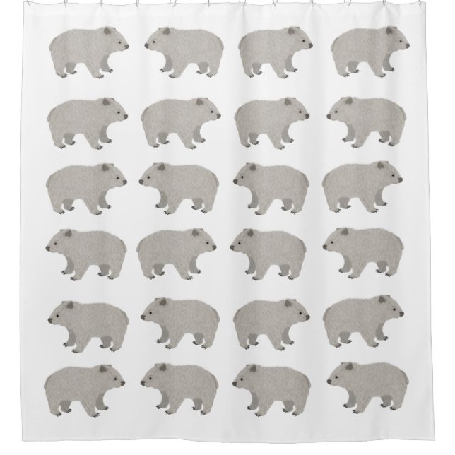 Wombat Shower Curtain (Front)