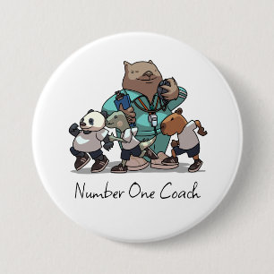 Wombat Thank You Coach Gift Sports Trainer Artwork 7.5 Cm Round Badge